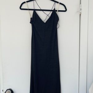 Aritzia Wilfred Free Black Midi Dress